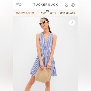 Blue and White Striped Tuckernuck Dress